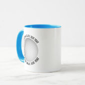 Mug Petit texte BLEU CLAIR Combo 325ml Golf personnali (Devant gauche)