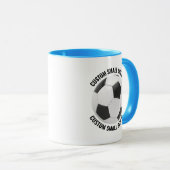 Mug Petit texte BLEU CLAIR Combo 325ml Soccer personna (Devant droit)