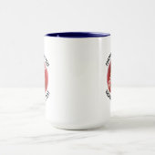 Mug Petit texte BLEU NAVY Combinaison 450g Cricket per (Centre)