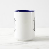 Mug Petit texte BLEU NAVY Combinaison 450g Golfe perso (Centre)