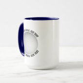 Mug Petit texte BLEU NAVY Combinaison 450g Golfe perso (Devant gauche)