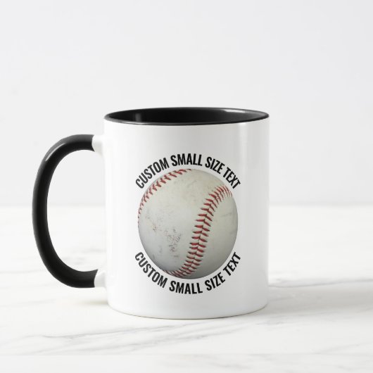 Mug Petit texte Combinaison BLACK 325ml Baseball perso (Gauche)