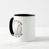 Mug Petit texte Combinaison BLACK 325ml Baseball perso (Devant gauche)
