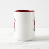 Mug Petit texte Combinaison MAROON 445ml Cricket perso (Centre)