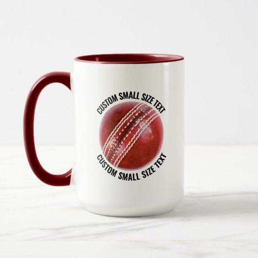 Mug Petit texte Combinaison MAROON 445ml Cricket perso (Gauche)