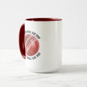 Mug Petit texte Combinaison MAROON 445ml Cricket perso (Devant gauche)