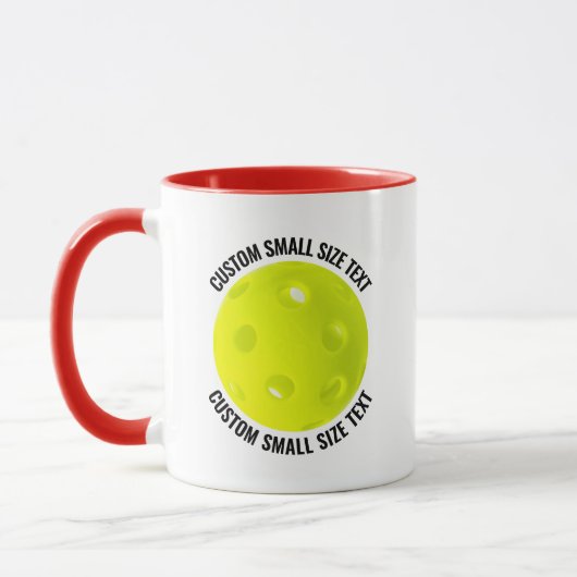 Mug Petit texte Combinaison ROUGE 11oz Pickleball pers (Gauche)