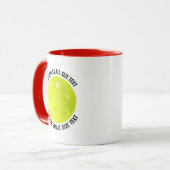Mug Petit texte Combinaison ROUGE 11oz Pickleball pers (Devant gauche)