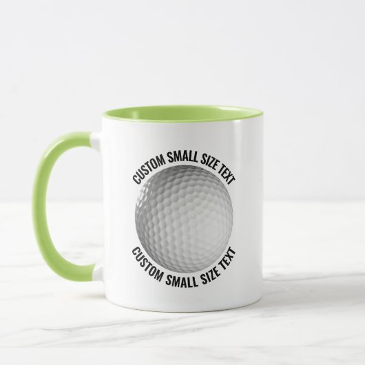 Mug Petit texte COMBO LIME VERT 325ml Golf personnalis (Gauche)
