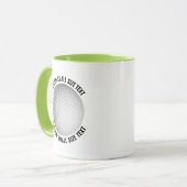 Mug Petit texte COMBO LIME VERT 325ml Golf personnalis (Devant gauche)