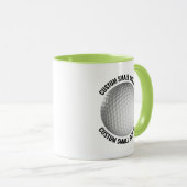 Mug Petit texte COMBO LIME VERT 325ml Golf personnalis (Devant droit)