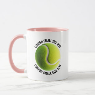 Mug Petit texte Combo PINK 325ml Tennis personnalisé
