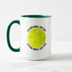 Mug Petit texte HUN. Combo GREEN 15oz Pickleball perso