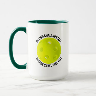 Mug Petit texte HUN. Combo GREEN 15oz Pickleball perso