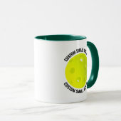 Mug Petit texte HUN. Combo GREEN 330ml Pickleball pers (Devant droit)