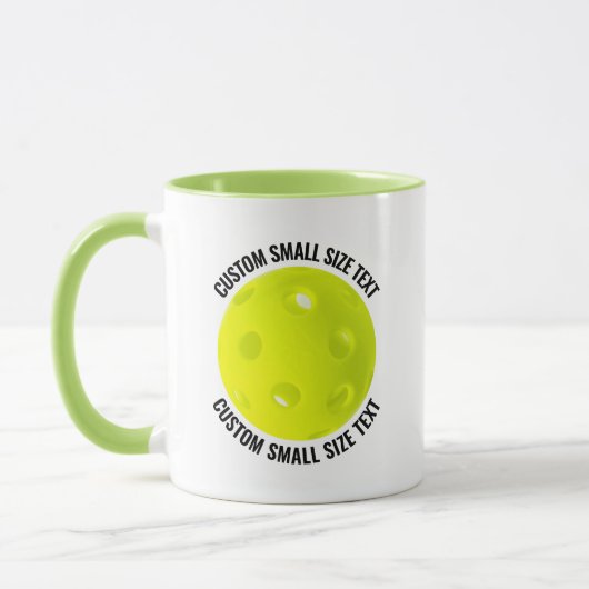 Mug Petit texte LIME VERT Combo 11oz Pickleball person (Gauche)