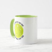 Mug Petit texte LIME VERT Combo 11oz Pickleball person (Devant gauche)