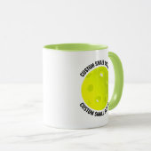 Mug Petit texte LIME VERT Combo 11oz Pickleball person (Devant droit)