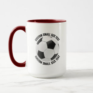 Mug Petit texte MAROON Combo 15oz Soccer personnalisé