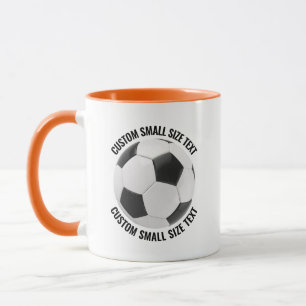 Mug Petit texte ORANGE Combo 11oz Soccer personnalisé