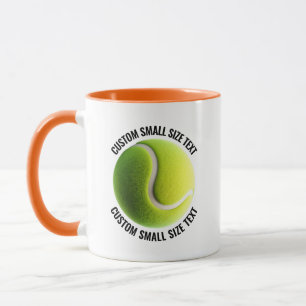 Mug Petit texte ORANGE Combo 11oz Tennis personnalisé