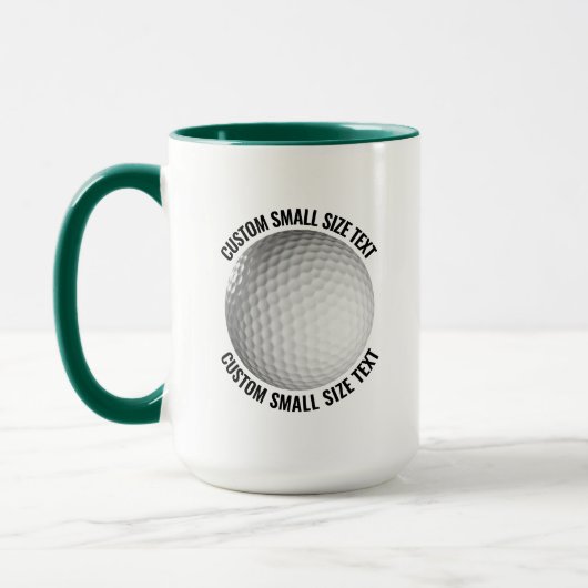 Mug Petit texte VERT CHASSEUR Combinaison 450g Tapis d (Gauche)