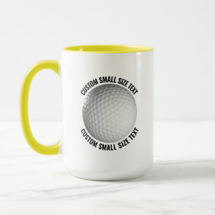 Mug Petit texte YELLOW Combo 15oz Golf personnalisé