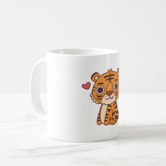 Mug Petit Tigre mignon (Devant gauche)