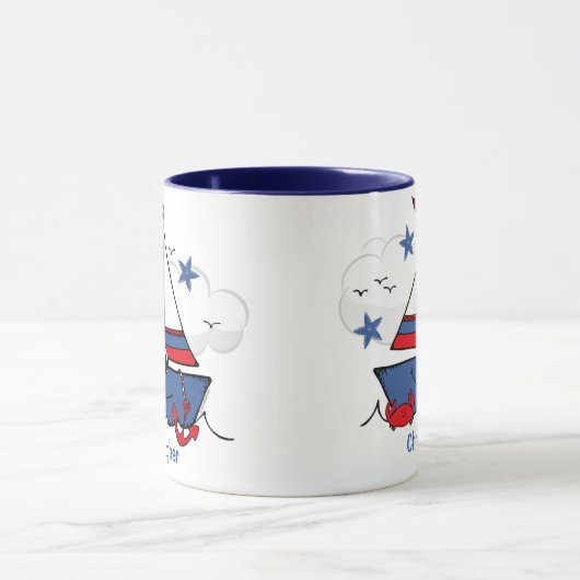 Mug Petit voilier mignon (Centre)