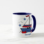 Mug Petit voilier mignon (Devant droit)