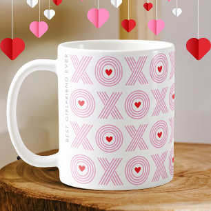 Mug Petite Amie Moderne de la Saint-Valentin XOXO