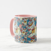 MUG PETITE BAIE TEDY PATRIOTIQUE, BATEAU ET PATCHWORD (Devant gauche)