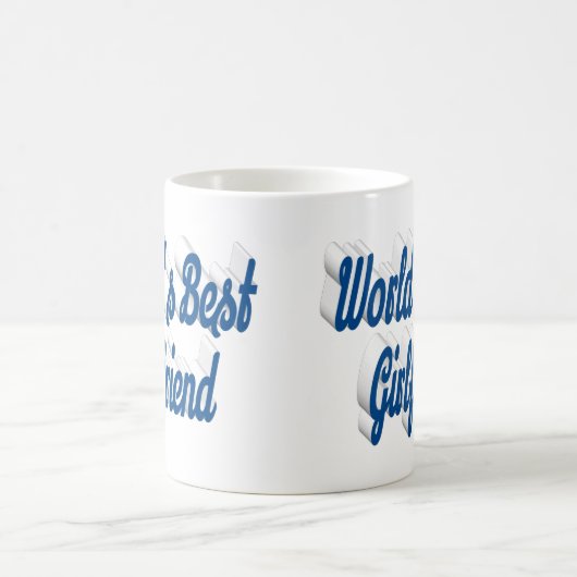 Mug Petite copine bleu mer demi-script (Centre)
