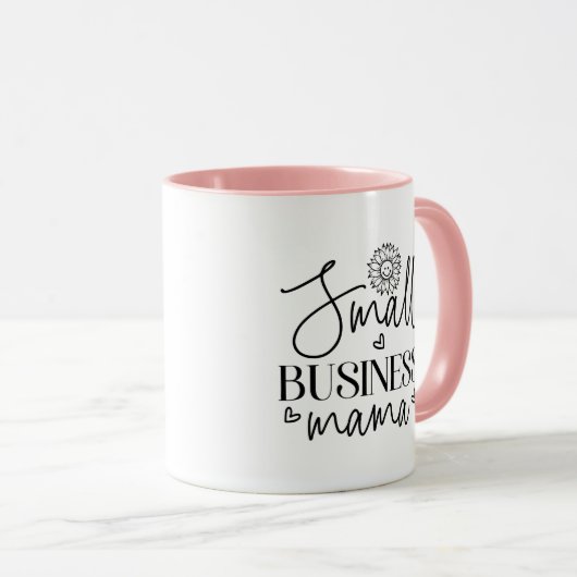 Mug Petite entreprise Mama drôle (Devant droit)