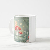 Mug Petite fée perchée sur le champignon et brillante (Devant gauche)