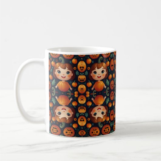 Mug Petite fille Citrouille (Gauche)