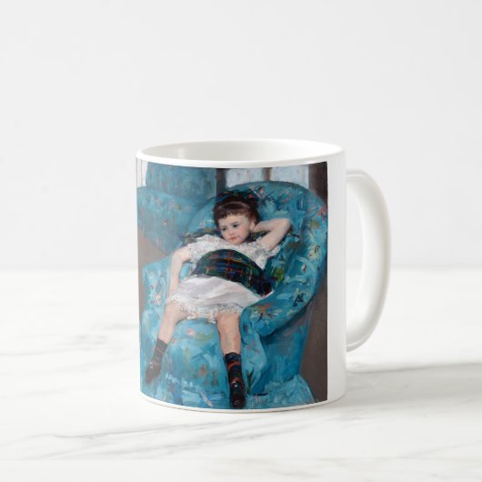 Mug Petite fille dans un fauteuil bleu, Cassatt (Devant droit)