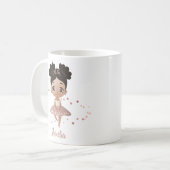 Mug Petite fille Danser Ballerina Princesse, Or Rose (Devant gauche)