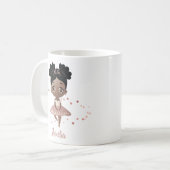 Mug Petite fille Danser Ballerina Princesse, Or Rose (Devant gauche)