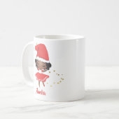 Mug Petite fille de Noël Ballerina, Santa Hat (Devant gauche)
