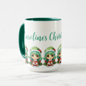 Mug Petite fille Elf Xmas Magie Customisée (Devant gauche)