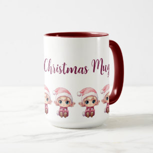 Mug Petite Fille Elfe Noël Magie Personnalisée