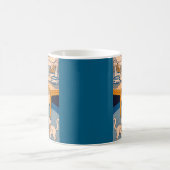 Mug Petite fille et petit chat blanc des années 1920 (Centre)