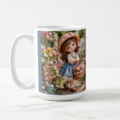 Mug Petite fille et son jardin de fleurs (Gauche)