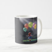 Mug Petite fille mignonne avec des ballons (Devant droit)