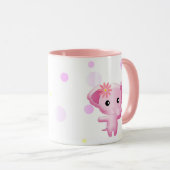 Mug Petite fille rose adorable Eléphant (Devant droit)