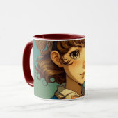Mug Petite fille victorienne dans le style Anime. Pers (Devant gauche)