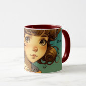 Mug Petite fille victorienne dans le style Anime. Pers (Devant droit)