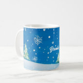 Mug Petite maison rouge dans la neige (Devant gauche)