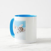 Mug Petite marionnette Husky posée sur une couverture (Devant gauche)